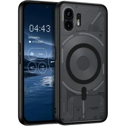 Durable Protective Case with Magnetic Wireless Charging Function, TPU & Hard Plastic Blend for Nothing Phone 2 (Black)