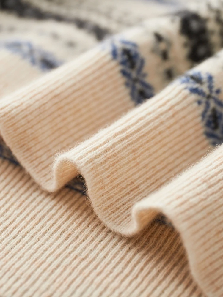 New Men O-neck 100% Merino Wool Sweater Autumn Winter Long Sleeve Cashmere Pullover Soft Warm Vintage Knitwear Casual Jumpers 4