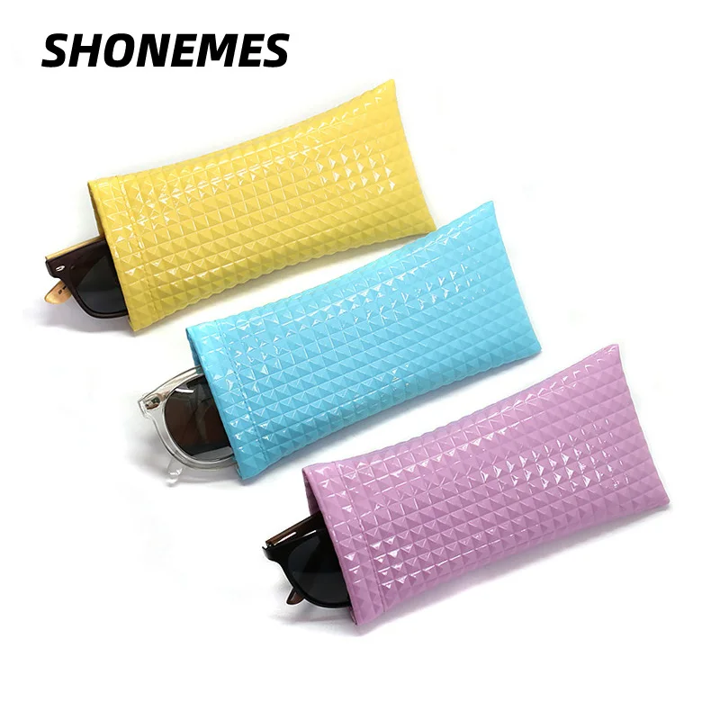 

SHONEMES Portable Sunglasses Bags Fashion Leather Storage Bag Waterproof Easy Carry Glasses Bag for Unisex