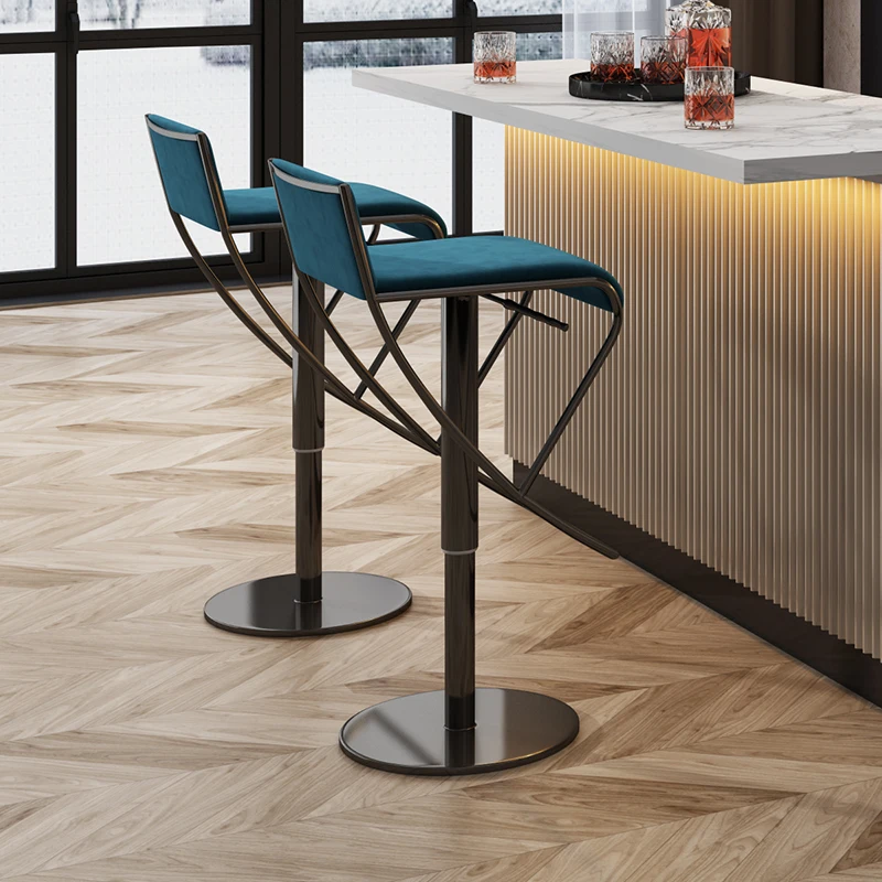 

Designer Luxury Chair Restaurant Swivel Adjustable Outdoor Chair Industrial Iron Sillas Para Sala De Estar Bar Furniture MZY