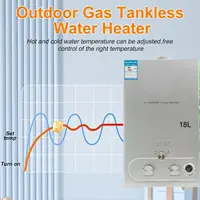 Chauffe-eau instantané au gaz GPL portable 6L-20L, sans réservoir, kit de chauffage domestique 3