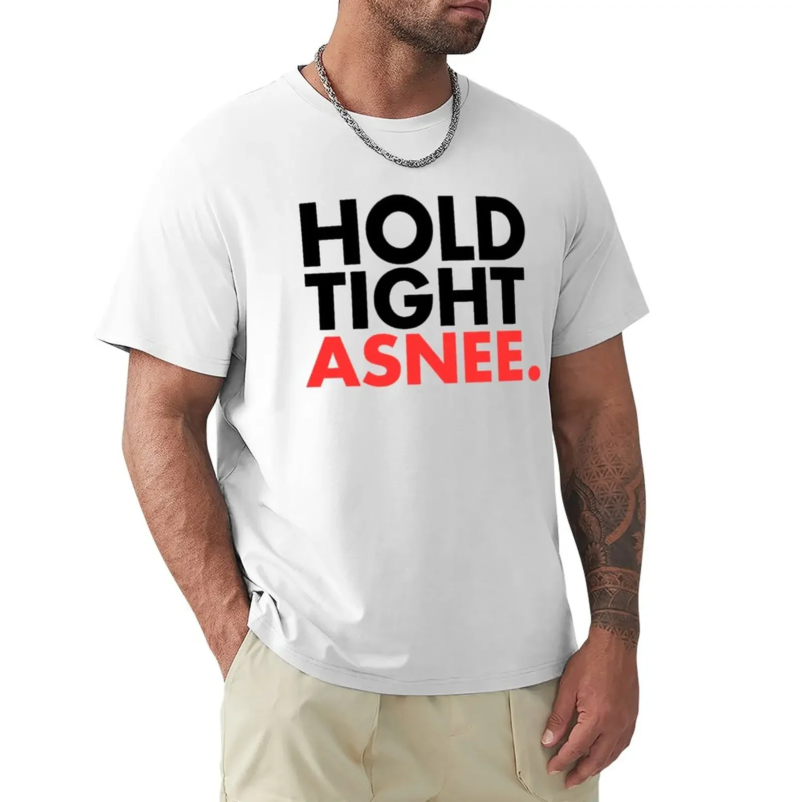 

Hold Tight Asnee. T-Shirt anime clothes quick drying mens t shirts pack