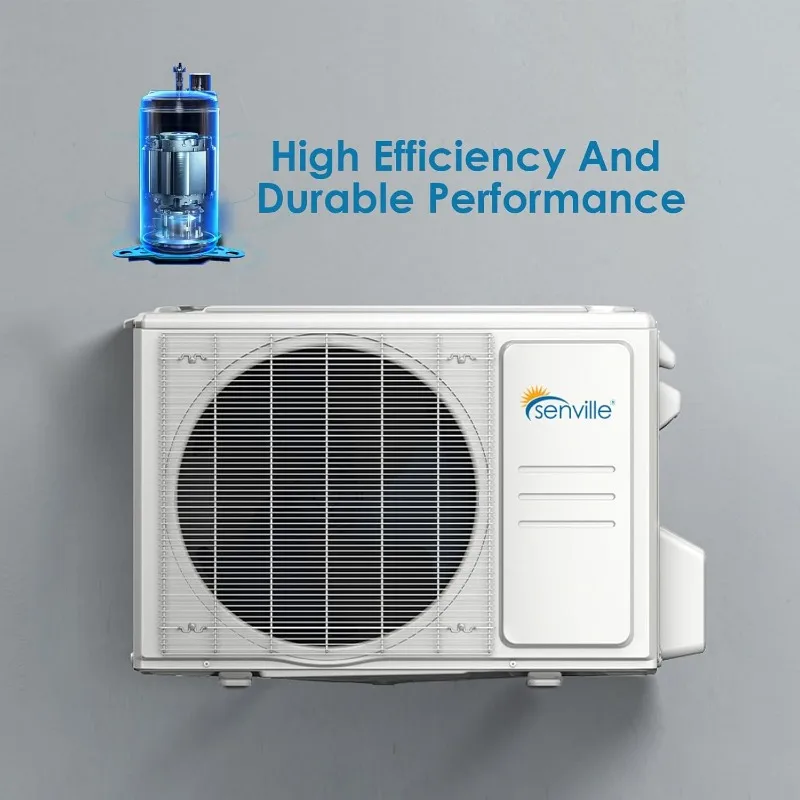 Senville LETO Series Mini Split Air Conditioner Heat Pump, 9000 BTU 208/230V, Inverter, Works with Alexa, 0.75 Ton, White 5