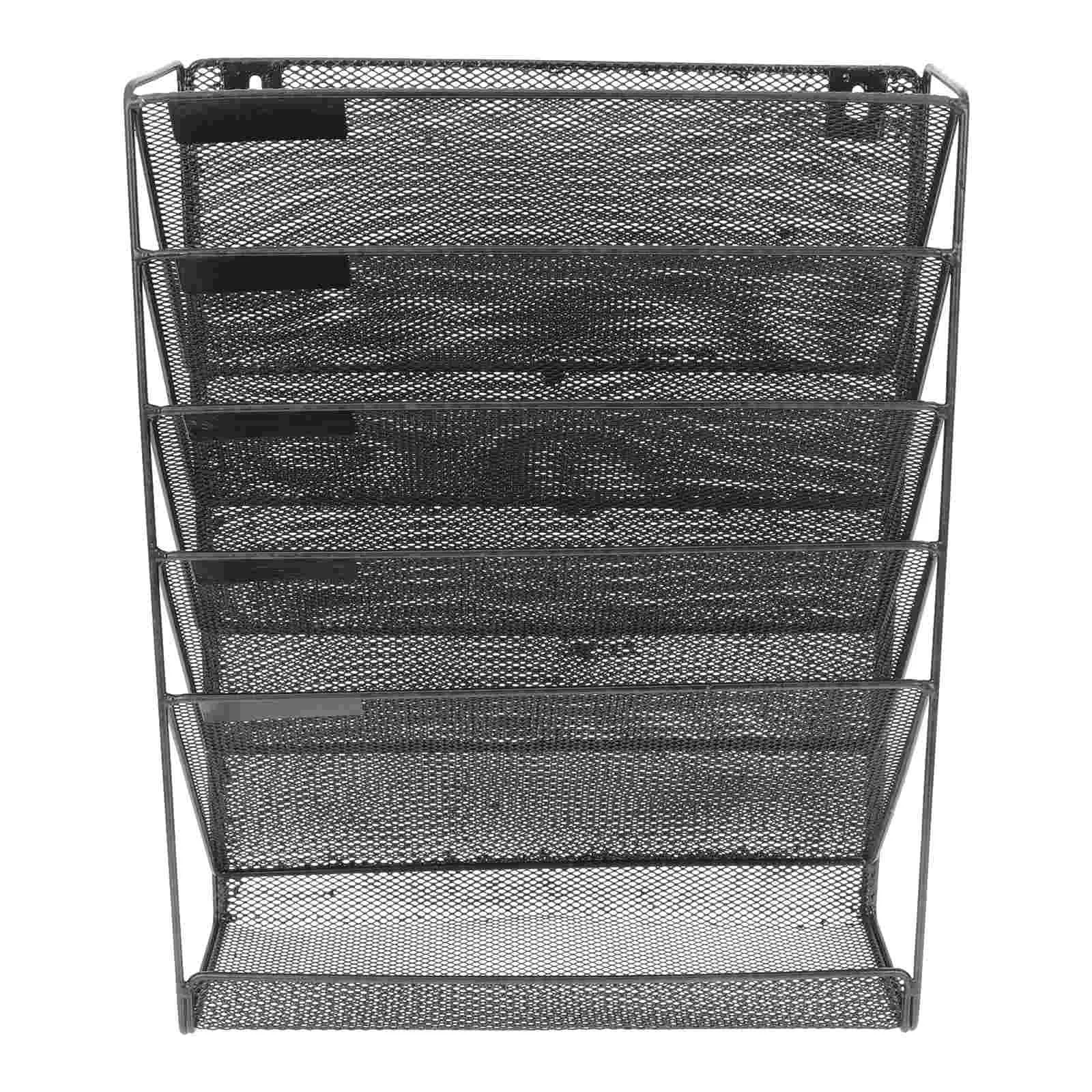

File Rack Wall Organizer Document Metal Holder Hanging Multi-layer Container Office Storage