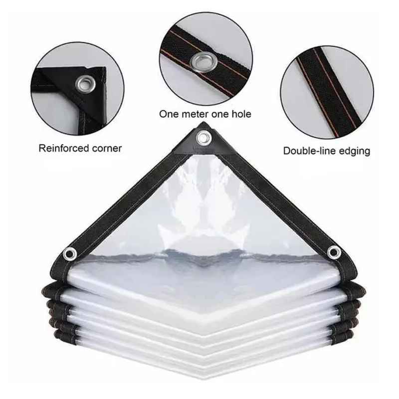 Transparent Rainproof Shading Cloth Tarpaulin Lightweight Waterproof Cover