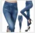 2025 Slim Women Workout Leggings Faux Denim Jeans Leggings Fashion Fitness Leggings High Waist Pencil Plus Size Pants for Women
