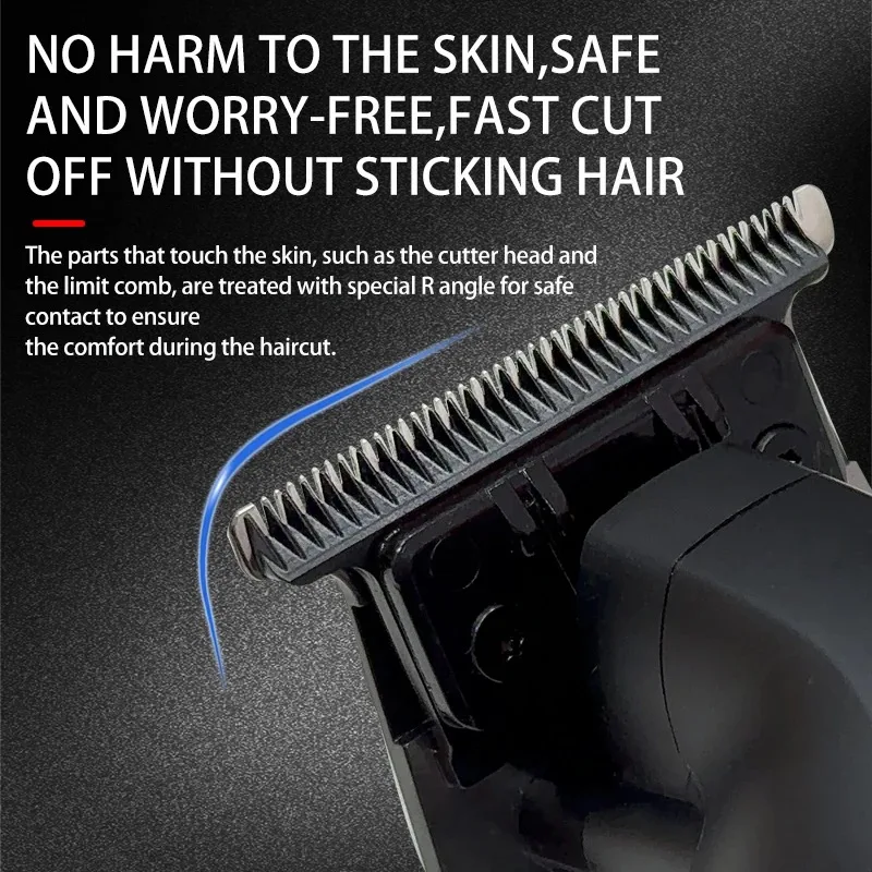 Kemei 2284 Zero Gapped Cordless Hair Trimmer Barber Professional Mens Hair Clippers Finish Haircut Machine Rechargeable Grooming 3