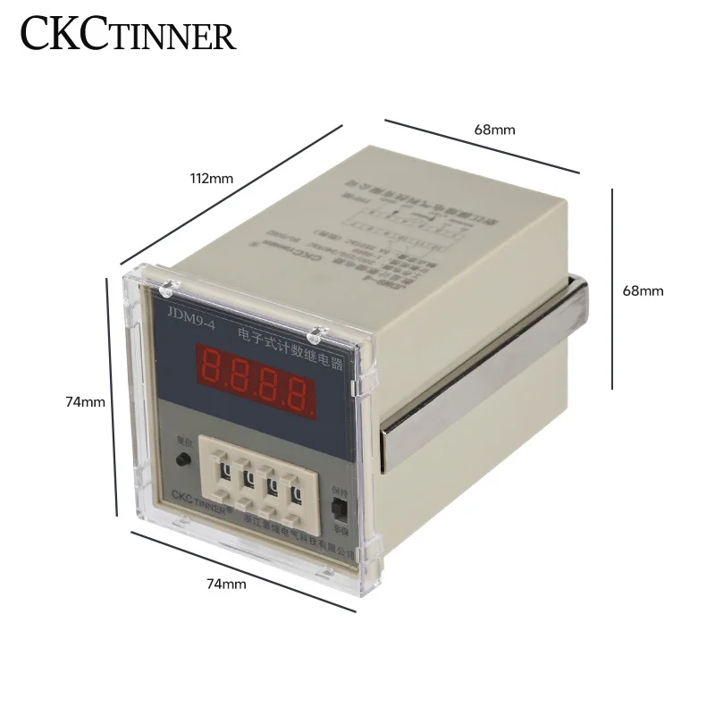 デジタルカウンターリレー,累積電力表示メモリリセット機能付き,JDM9-4