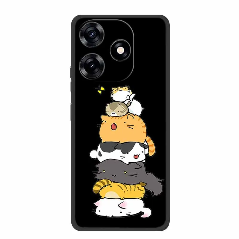Premium Black Silicone Soft Phone Case - 6.6 Protective Back Cover Shell