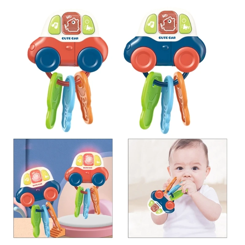 Baby Carkey Teether Early Learning Toy Toddler Teething Relief Music Toy