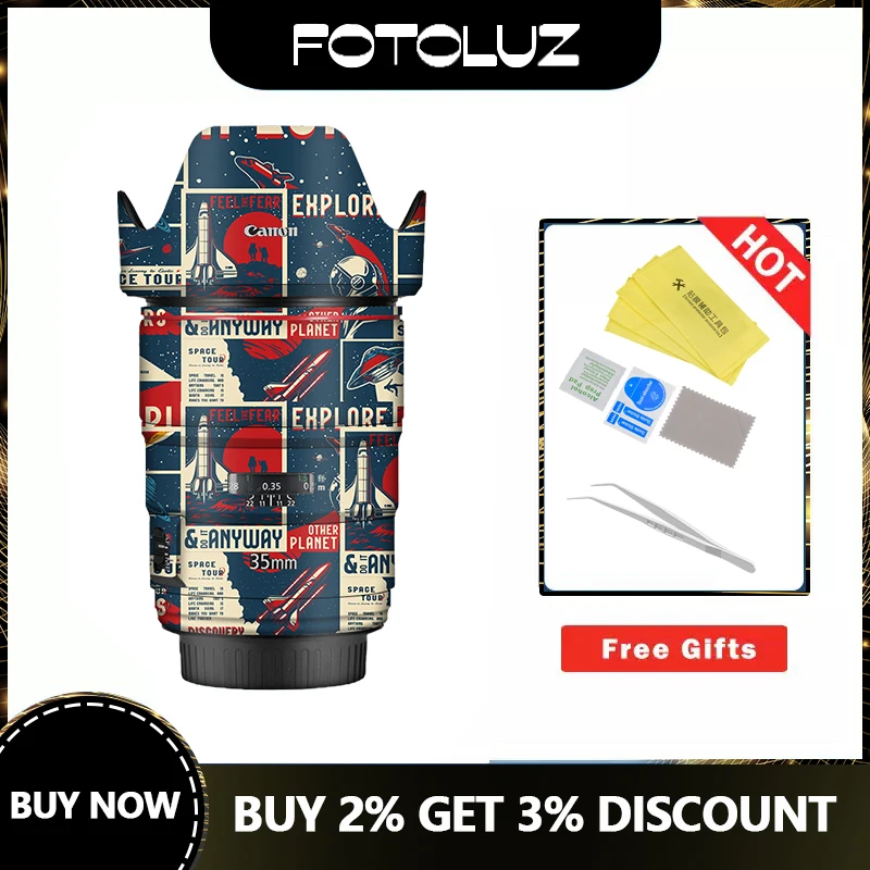 Avvolgere La Pelle Per Canon Ef35Mm F1.4L Ii Usm 35 Mmf1.4 Lens Skin Ef35F1.4L Ii Adesivo Per Fotocamera Pellicola Protettiva Antigraffio Decalcomania