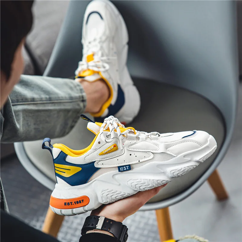 

Summer Breathable Mesh Male Jogging Shoes Zapatillas Hombre Men Fashion Platform Sneakers Men Street Hip Hop Casual Sneakers