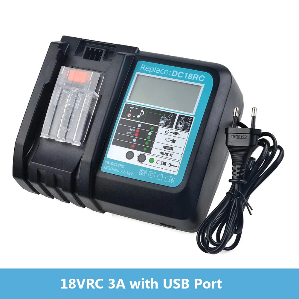 DC18RC 3A with USB Зарядное устройство для литий-ионных аккумуляторов ...
