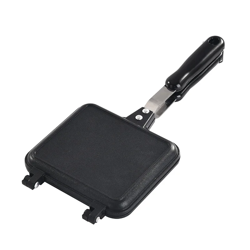 DMWD Non-Stick Sandwich baking pan Omelette Bread Toast bakeware for Breakfast manual Waffle Pancake Baking BBQ Grill frying pan