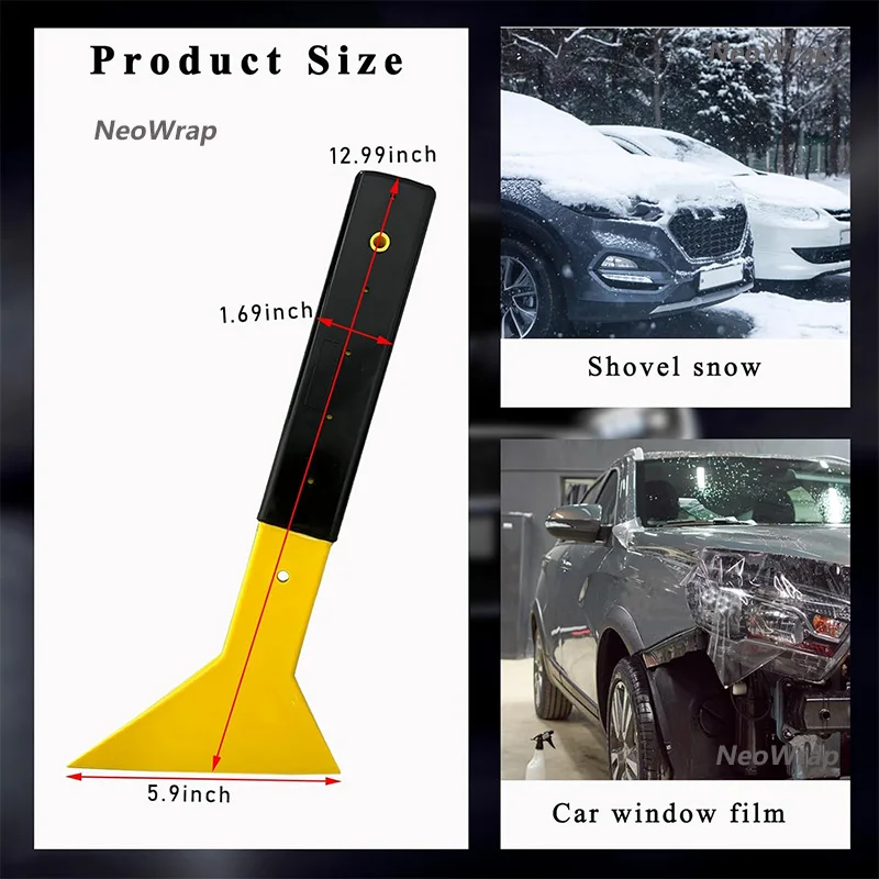 Car Windshield Snow Frost Ice Removal Shovel Scraper Cleaning Tool Triangle Window Tinting Squeegee Non-Slip Long Handle window cleaning tool windshield shovel snow shovel windshield deicing instrument snow ice scraper ice deicing tool