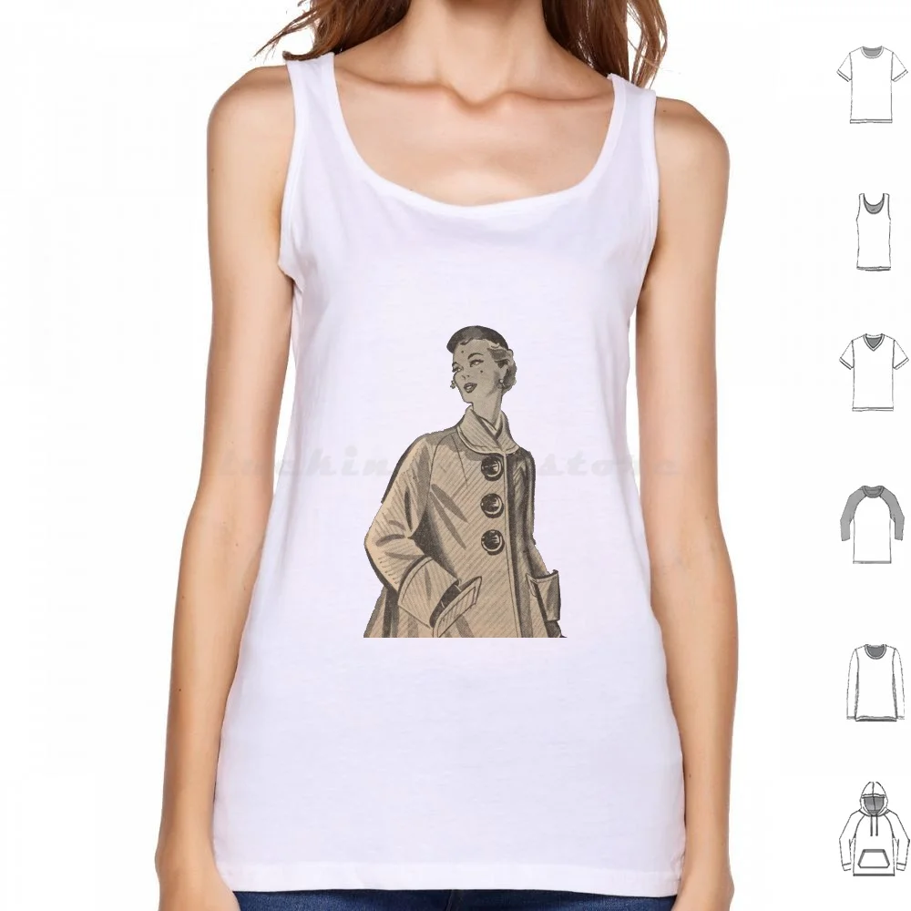 1950S Vintage Retro Fashion Magazine Stampa/Ritaglio Canotte Gilet Senza Maniche Moda Vintage Anni '50 Anni '50 Cool Retro Vintage