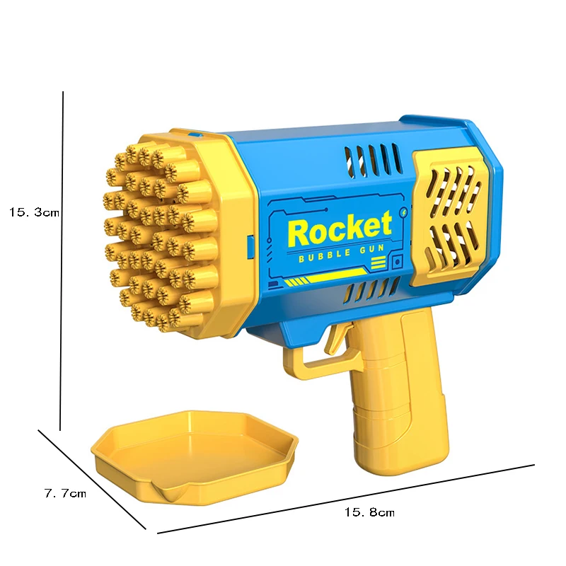 40 hole handheld fully automatic space light bubble machine electric children's toys without battery without bubble water