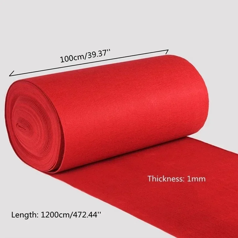 Red Wedding Carpet Aisle Runner 5M/10M Indoor Outdoor Decoration Carpet Event Party Home Textiles Rug 1M Width