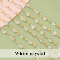YEGUI C324, chaîne, sans nickel, plaqué or 18 carats, cuivre, pierre naturelle, fait à la main, collier de bracelet à bricoler soi-même, fabrication de bijoux, 1 m/lot 3