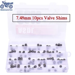 Adjustable Complete Valve Shim Kit for Motorcycles, Diameter 7.48mm, Thickness Range 1.2 - 3.5mm (10pcs--1.20 to 1.65)