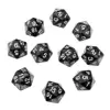 10pcs Colourful 20 Sided  Polyhedral Dices Numbers Dials Desktop 22mm Dice Family   Table Games 3