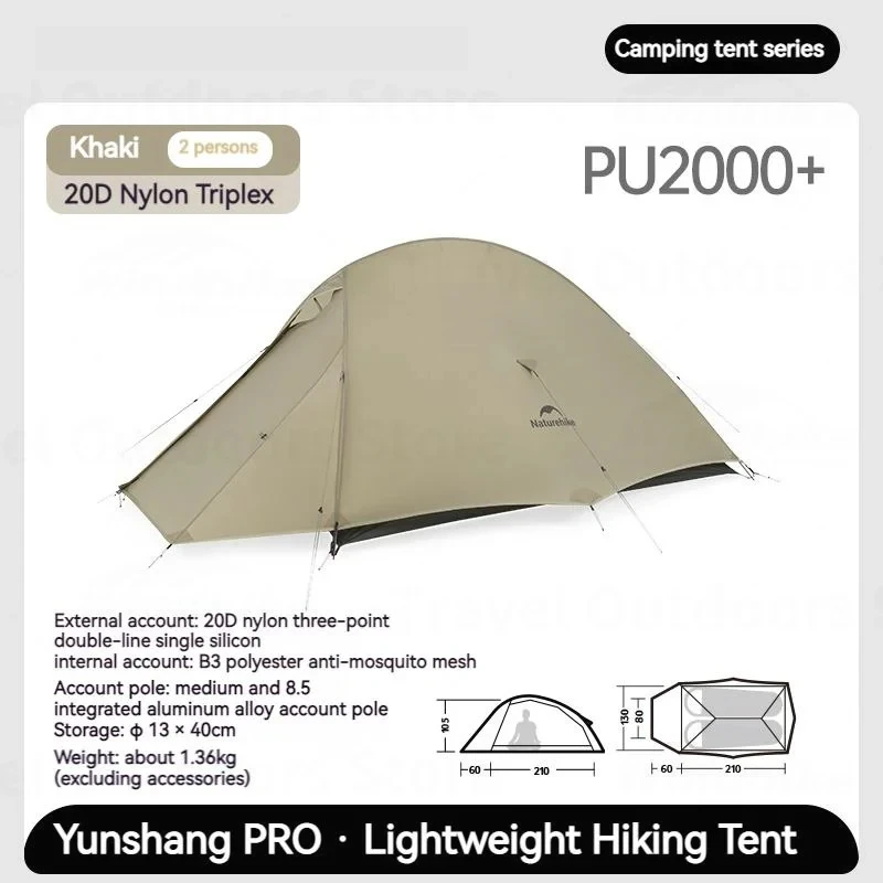 Naturehike New Cloud Up 2 Pro Tent 1.36kg Camping Tent