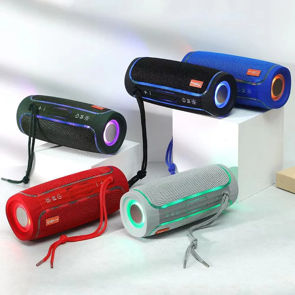 Tg288 Mini Waterproof Portable Riding Bluetooth Speaker Color Light Effect Outdoor Loudspeaker Tws/udisk/tf Fm Radio 1800mah, Alina Gadgets