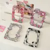MINKYS Kawaii Acrylic Milk Cow Cat Kpop Photocard Holder Photo Card Holder Bag Pendant School Stationery 3