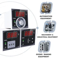 72*72 มม.AC220V เทอร์โมดิจิตอล K PT100 อินพุตเดี่ยวเอาต์พุตรีเลย์ TCM-D TCM-K TCM-R อุณหภูมิ 400 ℃ 999 ℃ สําหรับเตาอบ 3