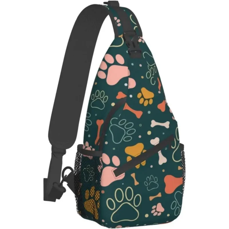 Animal Paws And For Women Men,Crossbody Shoulder Bags Casual Sling Backpack Chest Bag Travel Hiking Daypack sweet girls small flap sling bag ladies pu leather fashion crossbody bags for women casual gradient clutch purse shoulder bags