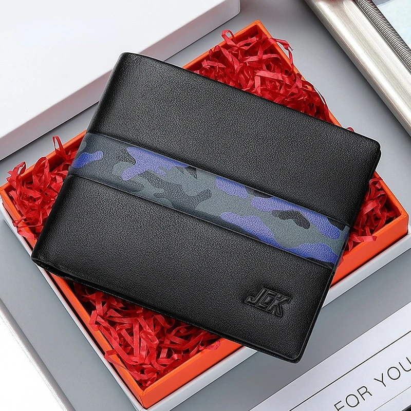 Men's Leather Wallet Short Casual Fashion Classic Tide Brand New Multi-card card holder Coin purses male money clip cowhide