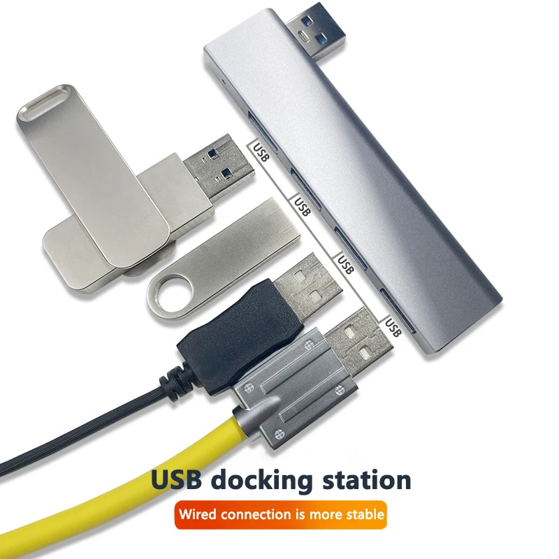 휴대용 USB PD 분배기, PC 컴퓨터 노트북 액세서리, 4 in 1 USB 3.0 허브, 4 포트 확장 플러그, 슬림