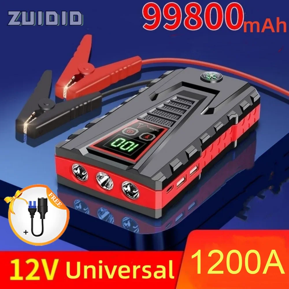 99800Mah Car Jump Starter Power Bank Batteria Di Emergenza Booster Start Charger 12V Jumpstarter Benzina Diesel Articoli Per Auto