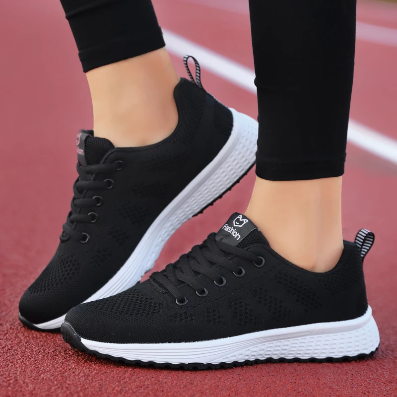 Women Flat Shoes Mesh Light Breathable Ladies Casual Shoes Summer Sneakers Luxury Brand Woman Running Sport Nursing