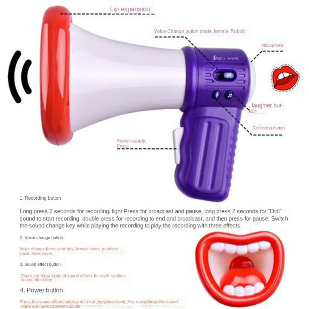 Big Mouth Handheld Megaphone Toys Children Speaker Funny Microphone Sound Toy handheld megaphone