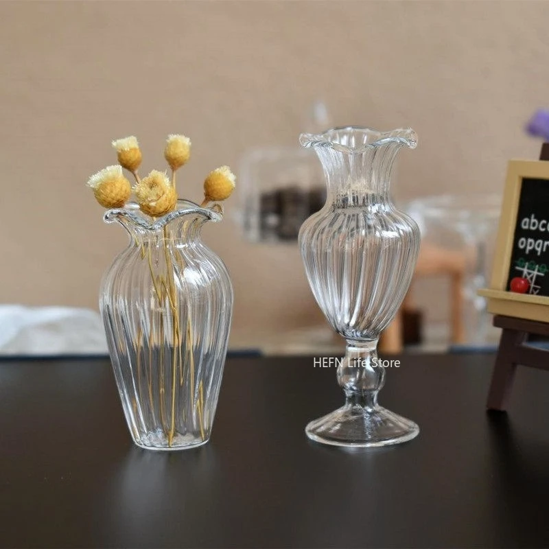 Creative Glass Crafts Cute Mini Glass Vase Plant Hydroponic Terrarium Art Plant Hydroponic Table Vase