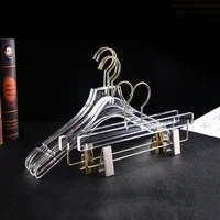 5/10pcs Transparent Acrylic Hanger Organizer Clothes Hanger Suit Pants Anti Slip Drying Rack Suitable for Adults Children 1