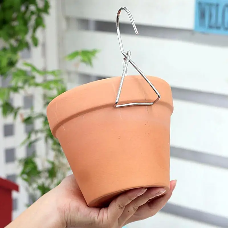 RISEON: 20 Ganci Per Vasi In Terracotta Da Parete - Ferro Resistente Per Piante E Orchidee, Ideale Per Giardini Verticali Interni Ed Esterni