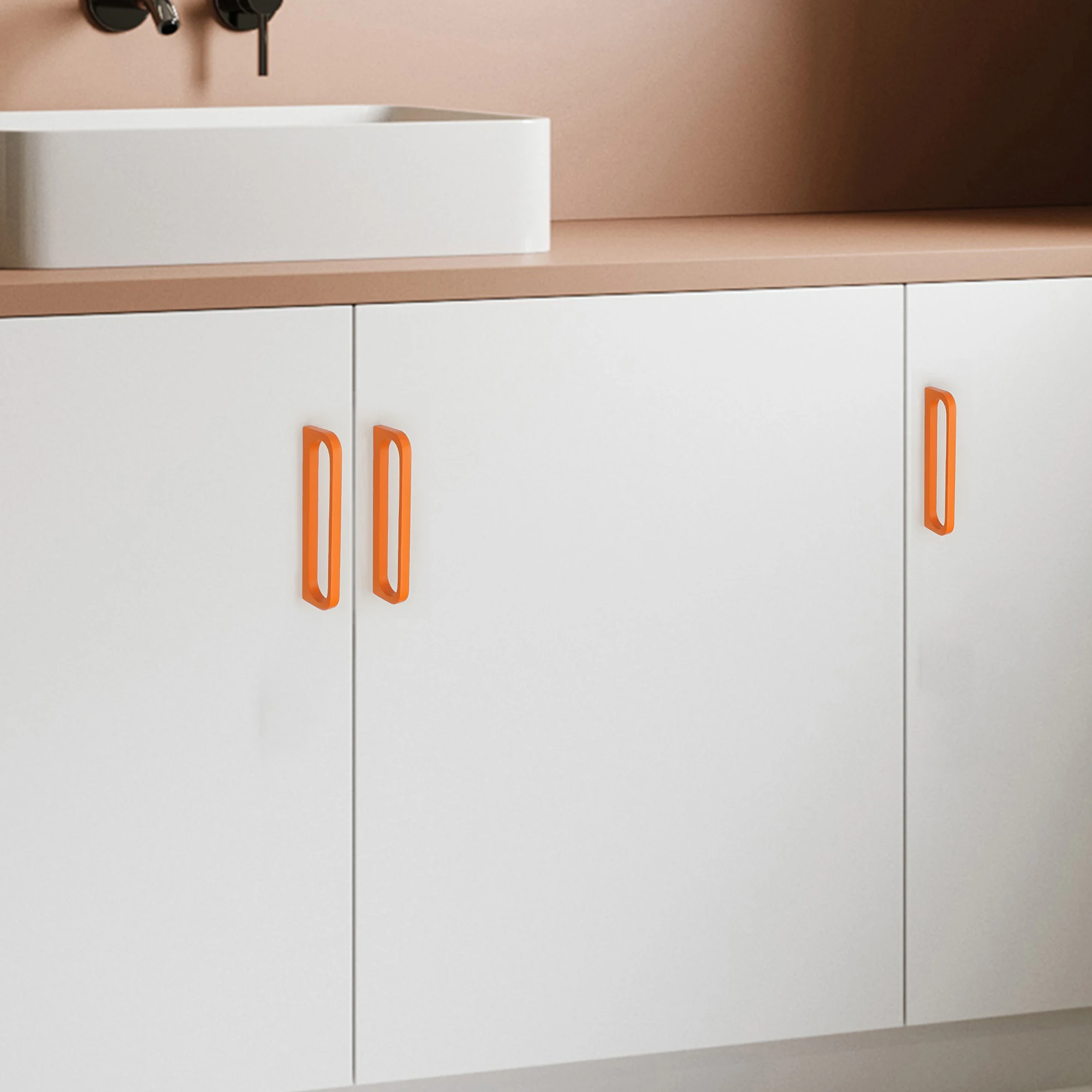 Description Picture 6 of itemOrange Hollow Cabinet Handles Kitchen Cupboard Door Knobs Bedroom Long Wardrobe Pulls Modern Simple Furniture Hardware