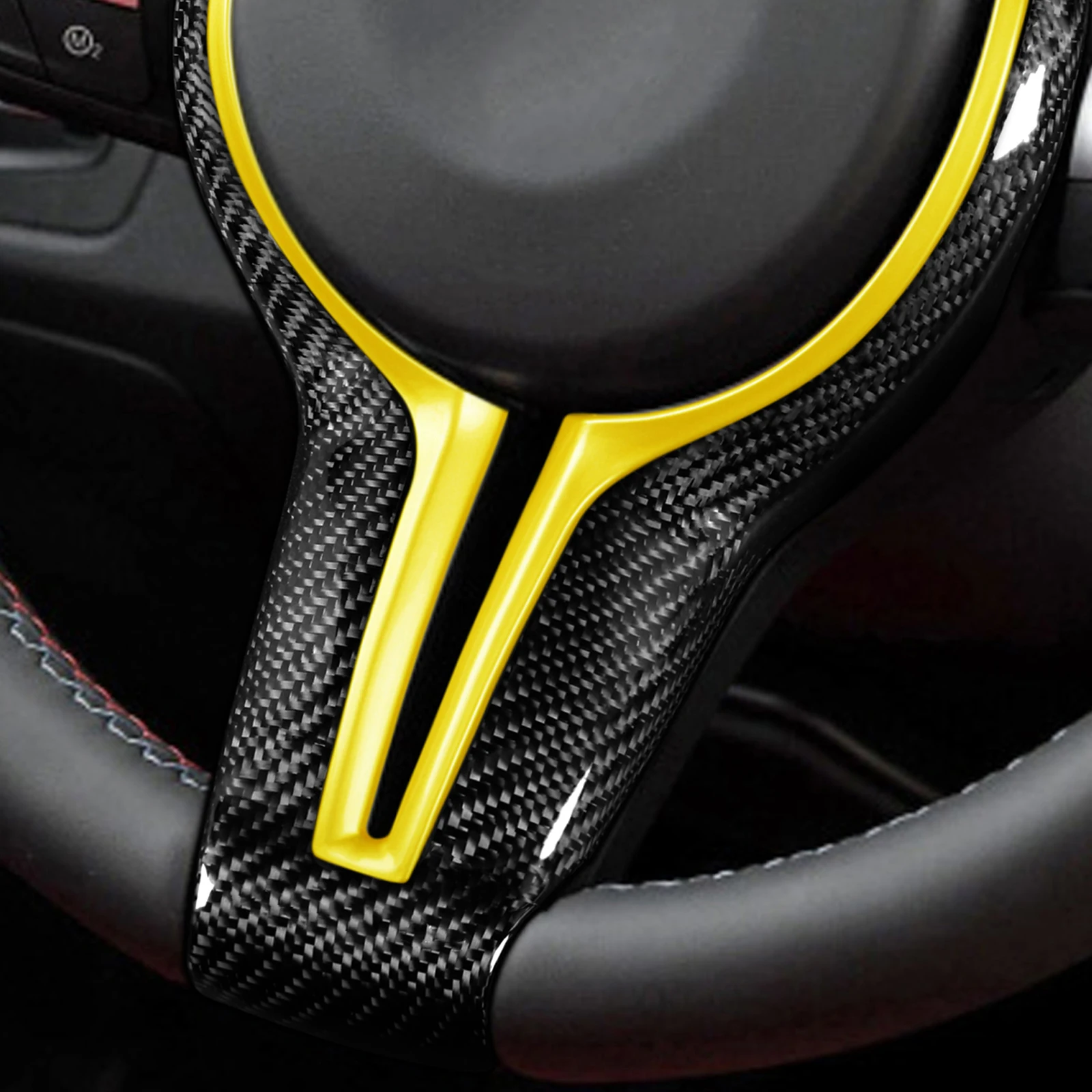 Carbon Fiber Multicolor Steering Wheel T-Shaped Replacement For BMW M Series M2 F87 F80 M3 F82 M4 F10 M5 F06 F12 F13 M6 F85 X5M