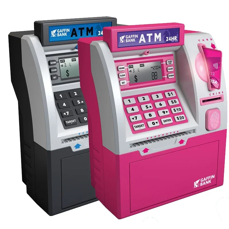 Adult's Children's ATM Automatic Teller Machine Piggy Bank with Large Capacity for Entry and Exit, Smart Password Card Swiping 2