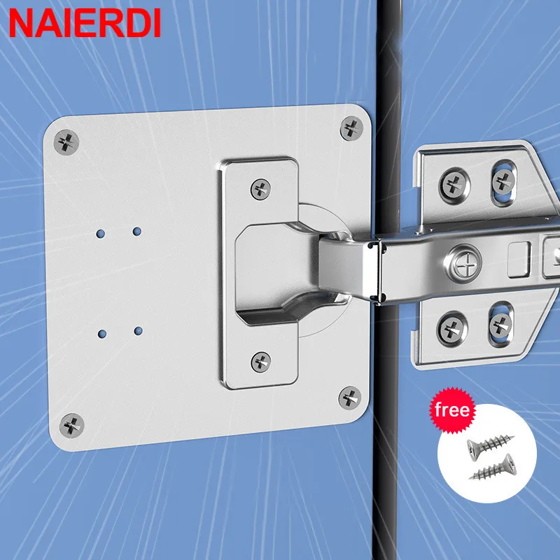 Stainless Steel Hinge Repair Plate For Furniture Cabinet Door Panel Connection Plastic Hardware Accessories cabinet hinge
