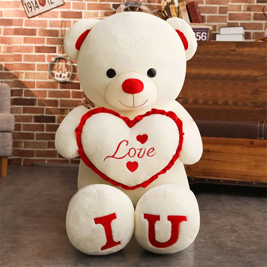 80/100Cm Stuffed Toys Teddy Bears Plush Toy Soft Bear Doll Lover Bear Kids Toy Valentine's Day Gift Christmas Gift Birthday Gift