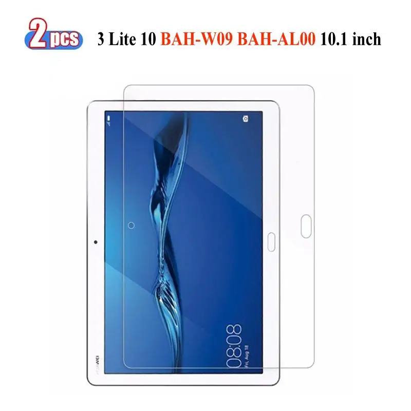 

2PCS 9H Tempered Glass for Huawei Mediapad M3 Lite 10 10.1 BAH-W09 BAH-AL00 Screen Protector for Huawei M3 Lite 10 Glass Film