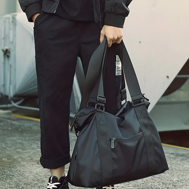 Hand-held travel bag men business travel large capacity duffel bag short distance lightweight casual shoulder bag 1
