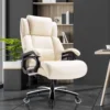 400lbs Office Chair AdjustableLumbarSupport HeavyDutyMetalBaseQuietRubberWheelsHighBack Large ExecutiveComputerDesk Swivel Chair 2