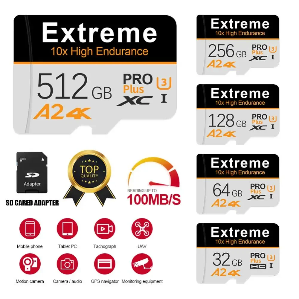 

Memory Card 128GB EVO Plus Flash Mini SD Card 32GB 64GB 256GB 512GB Class 10 UHS-I High Speed Micro TF Card for phone Tablet New