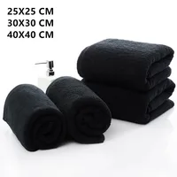 3/2 pc thick multi-faceted microfiber cleaning cloth, rag, black premium microfiber towel for glass, kitchen, bathroom, car wash 1
