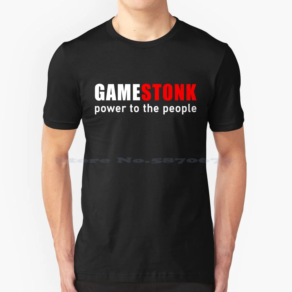 Gamestonk Power To The People Wallstreet T Shirt 100% Cotone Tee Game Stonk Power To The People Gamestonk Wallstreet Gamestop