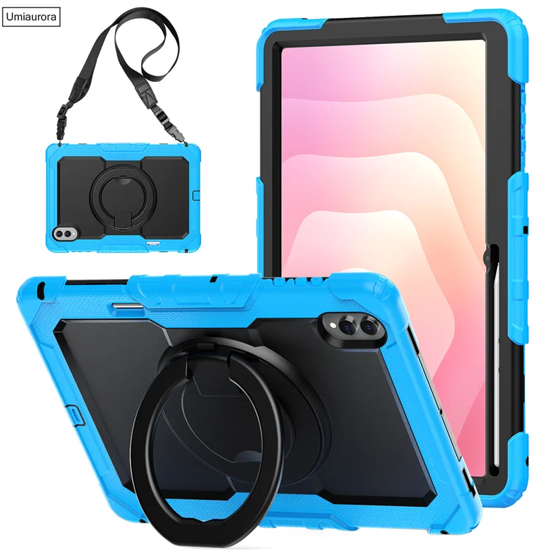 Enhanced Full Body Rugged Tablet Case with Pull Ring Stand and Shockproof Protection